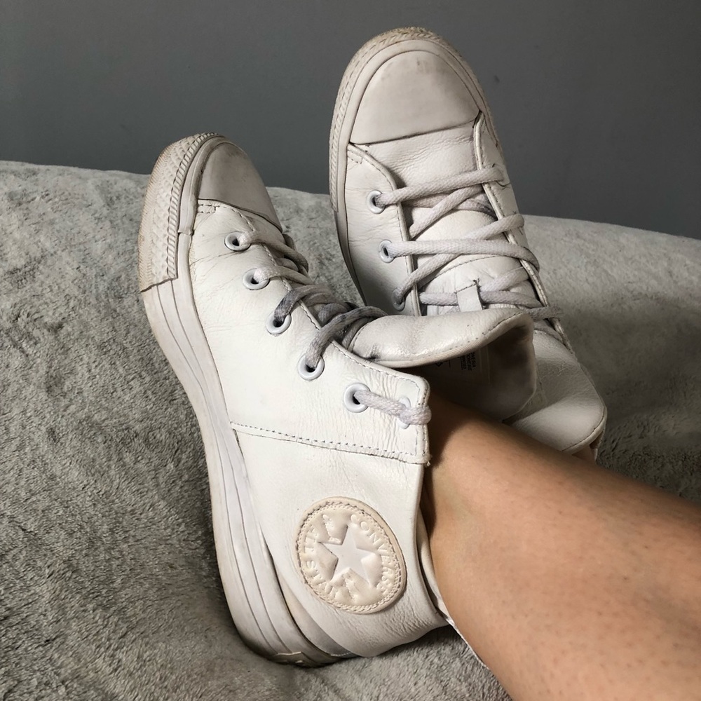 High top leather converse